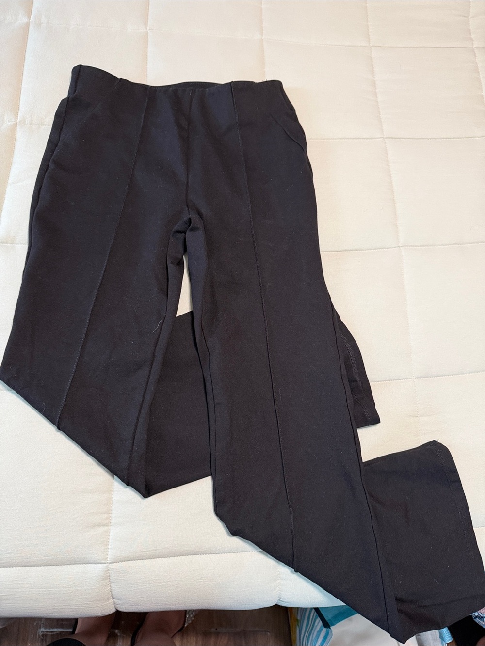 Black Women's Ponte Straight-Leg Pants